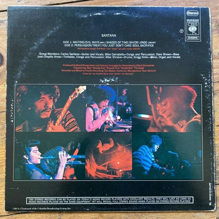 Santana (self-titled) LP/Album (European import) VG+/VG