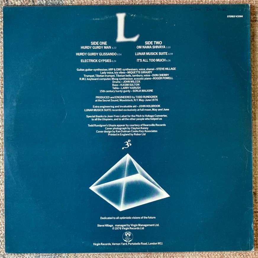 Steve Hillage - L LP/Album (1976 UK import) VG+/VG+