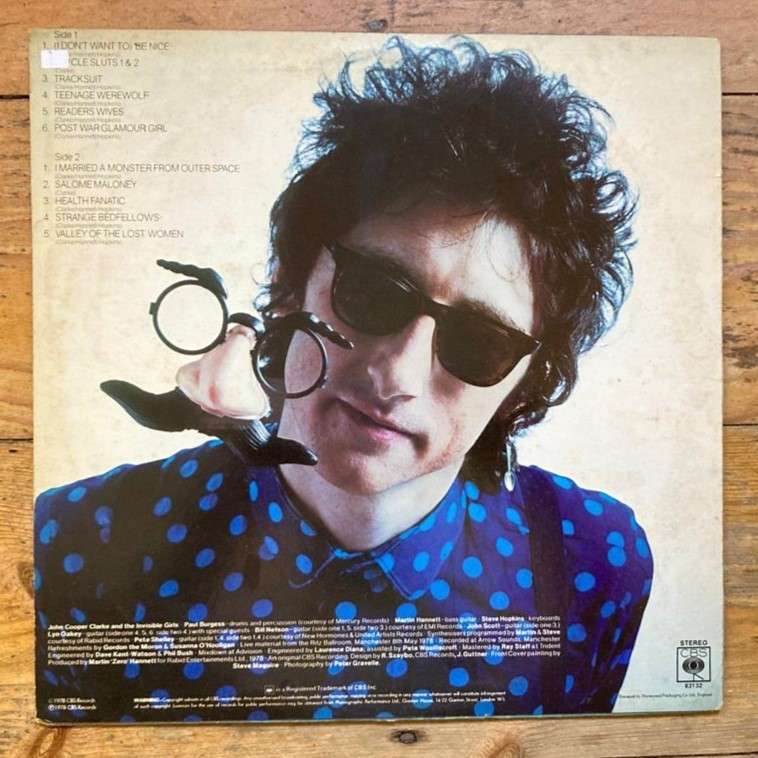 John Cooper Clarke - Disguise In Love LP/Album (1978 UK import) VG+/VG+