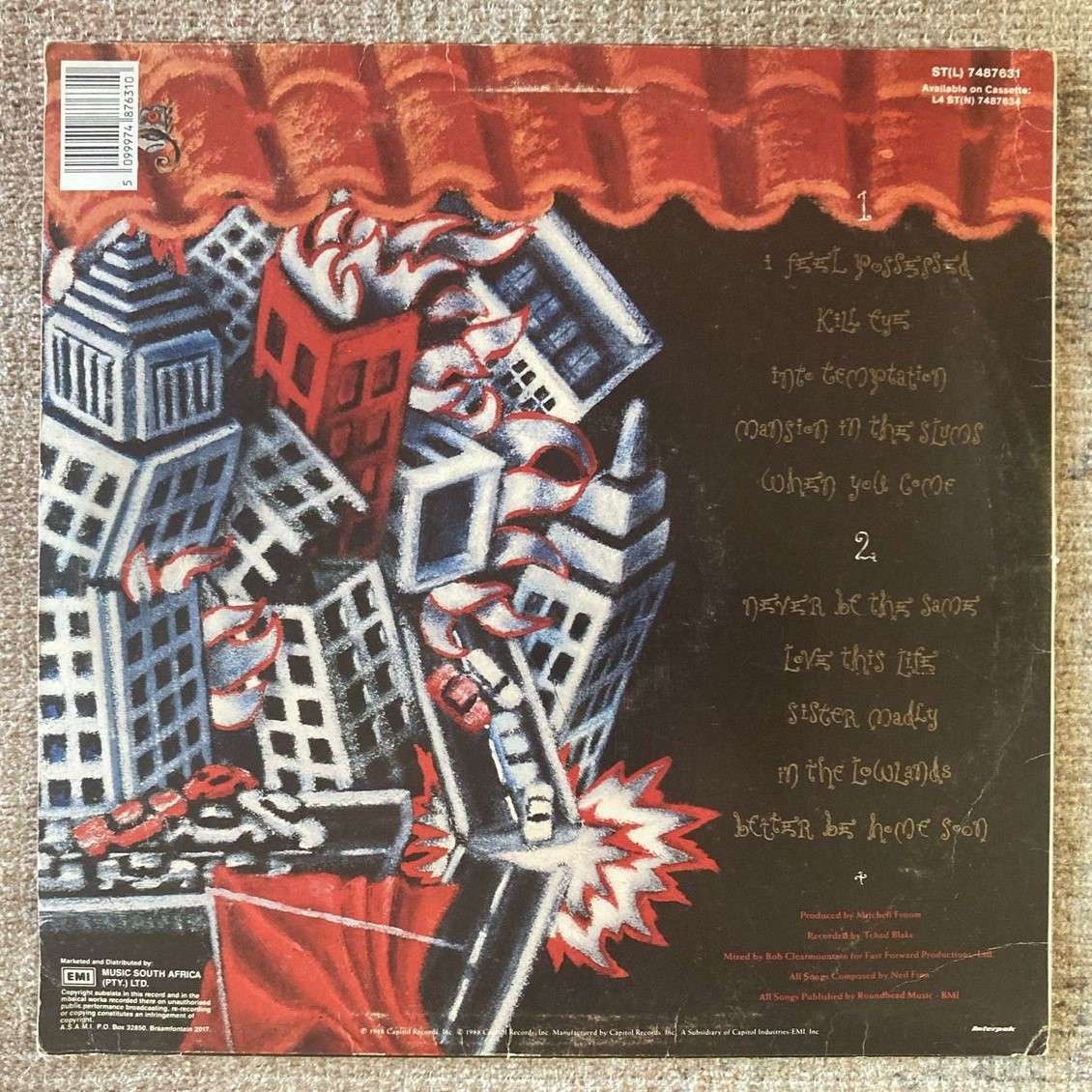 Crowded House - Temple Of Low Men LP/Album (1988 SA press) VG/VG