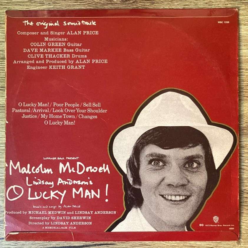 Alan Price - O Lucky Man! Original Soundtrack LP/Album (1973 SA press) VG/VG+