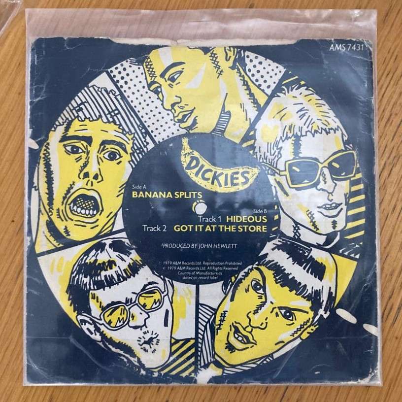 The Dickies - Banana Splits 7"/single (1979 UK import yellow vinyl) VG/VG-