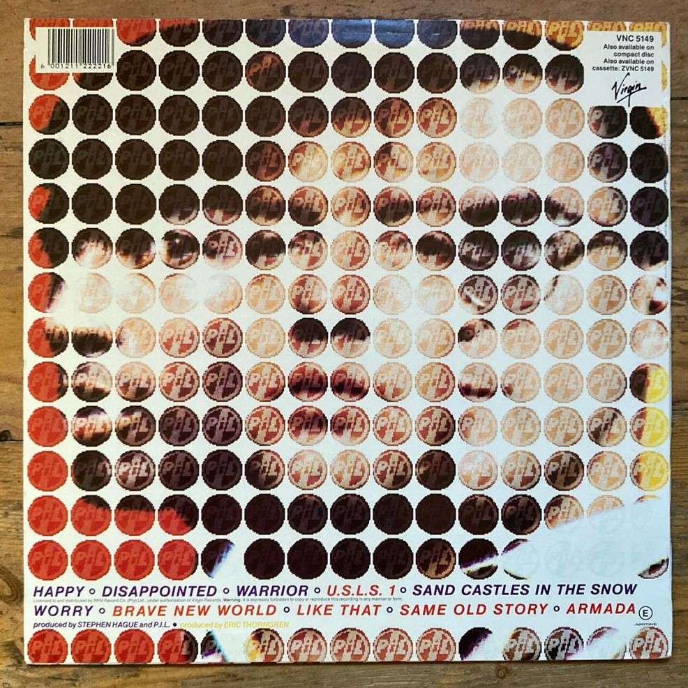 Public Image Ltd. - 9 LP/Album (1989 SA press) VG+/VG+