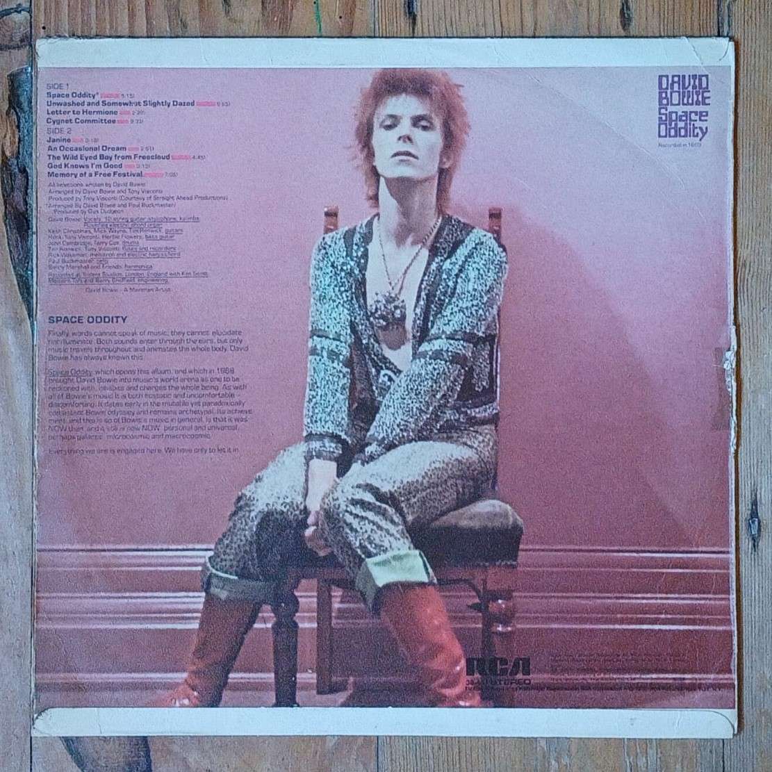 David Bowie - Space Oddity LP/Album (1972 SA Press) G+/VG
