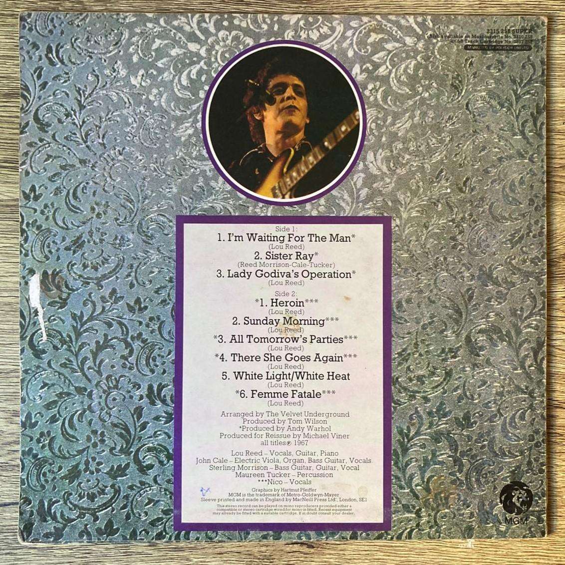 Lou Reed & the Velvet Underground LP/Comp. (1971 UK import) VG+/VG