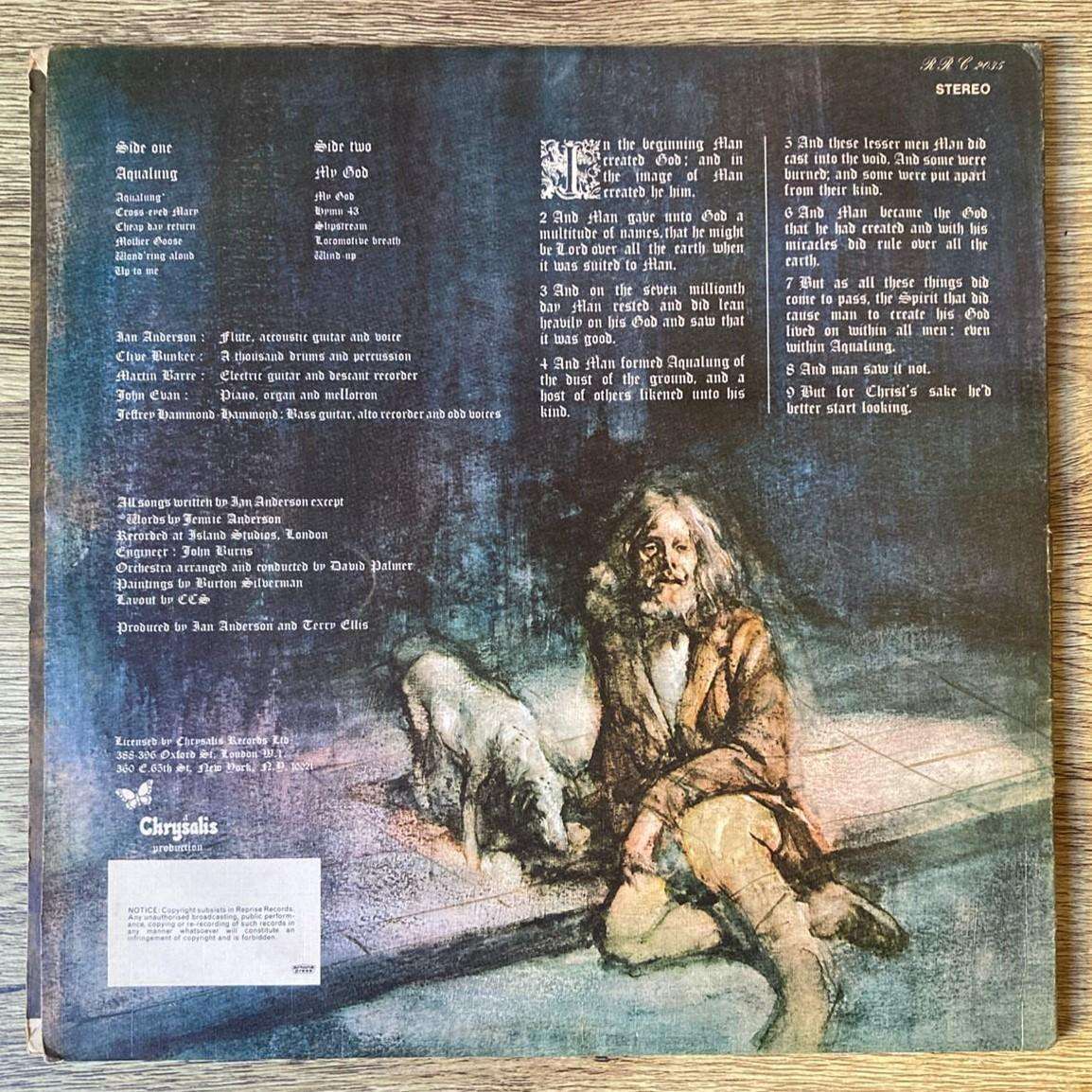 Jethro Tull - Aqualung LP/Album (1971 SA press) VG/VG+