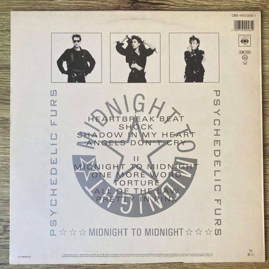 Psychedelic Furs - Midnight To Midnight LP/Album (1987 European import) VG+/VG+