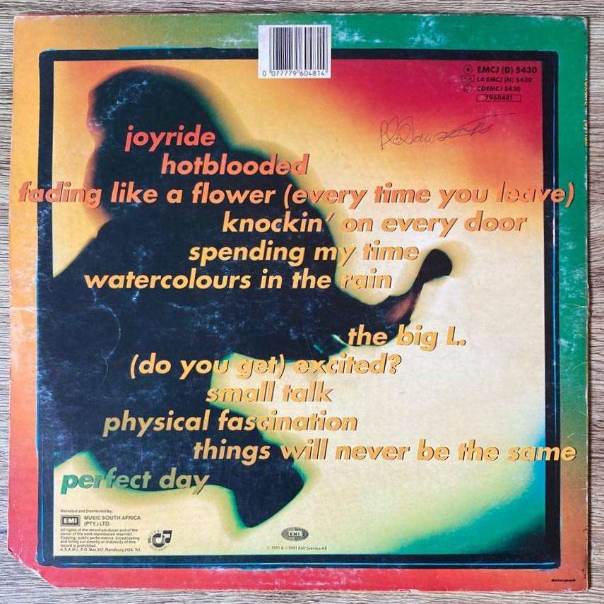 Roxette - Joyride LP/Album (1991 SA press) VG/VG