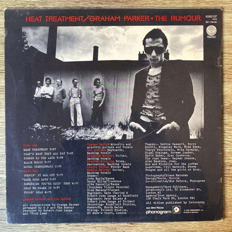 Graham Parker & the Rumour - Heat Treatment LP/Album (1976 German import) VG+/VG