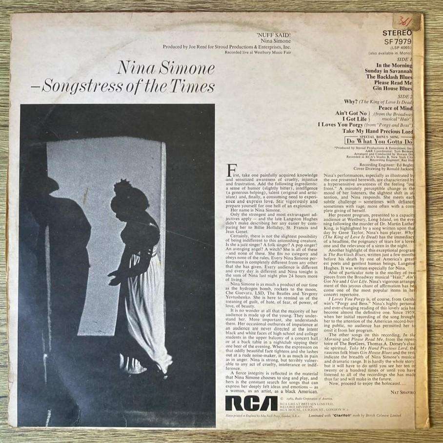 Nina Simone - 'Nuff Said! LP/Album (1969 UK import) VG-/VG