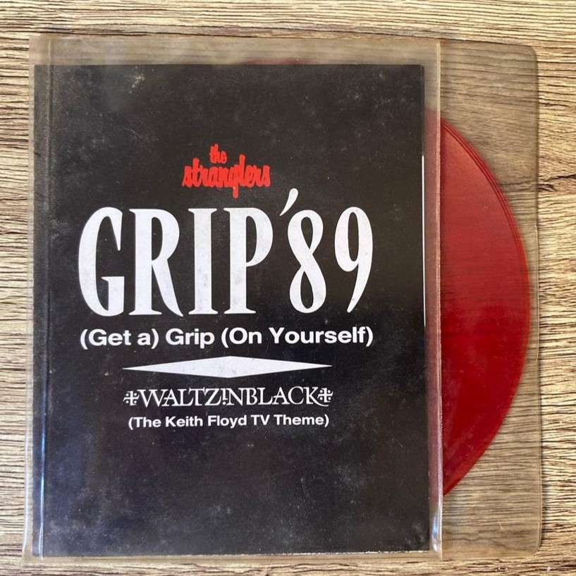 The Stranglers - Grip '89 (Get a) Grip (On Yourself) 7"single (1989 UK import, red vinyl) VG/VG