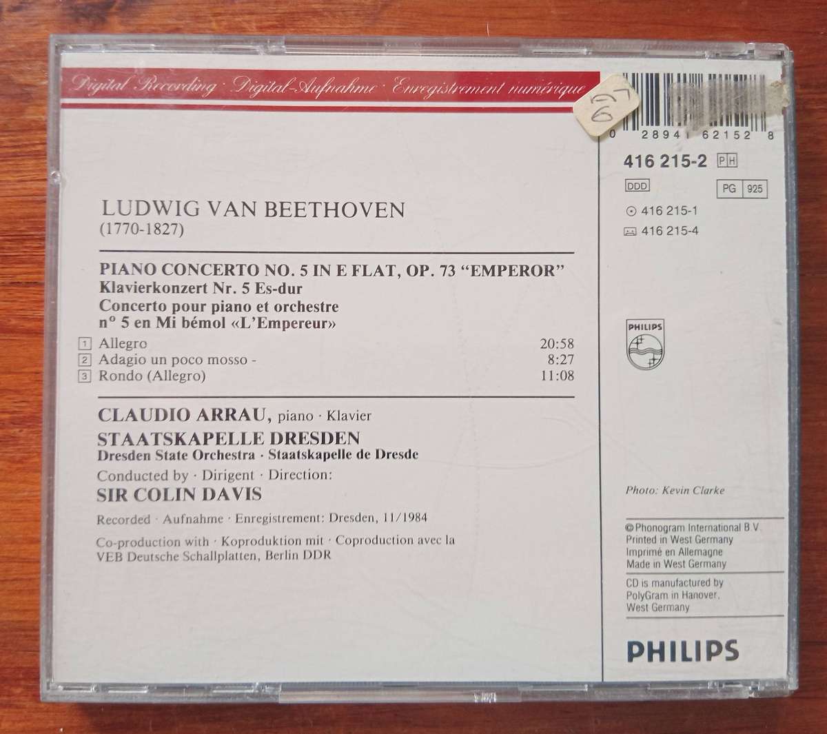 Beethoven: Piano Concerto No. 5 (Arrau)