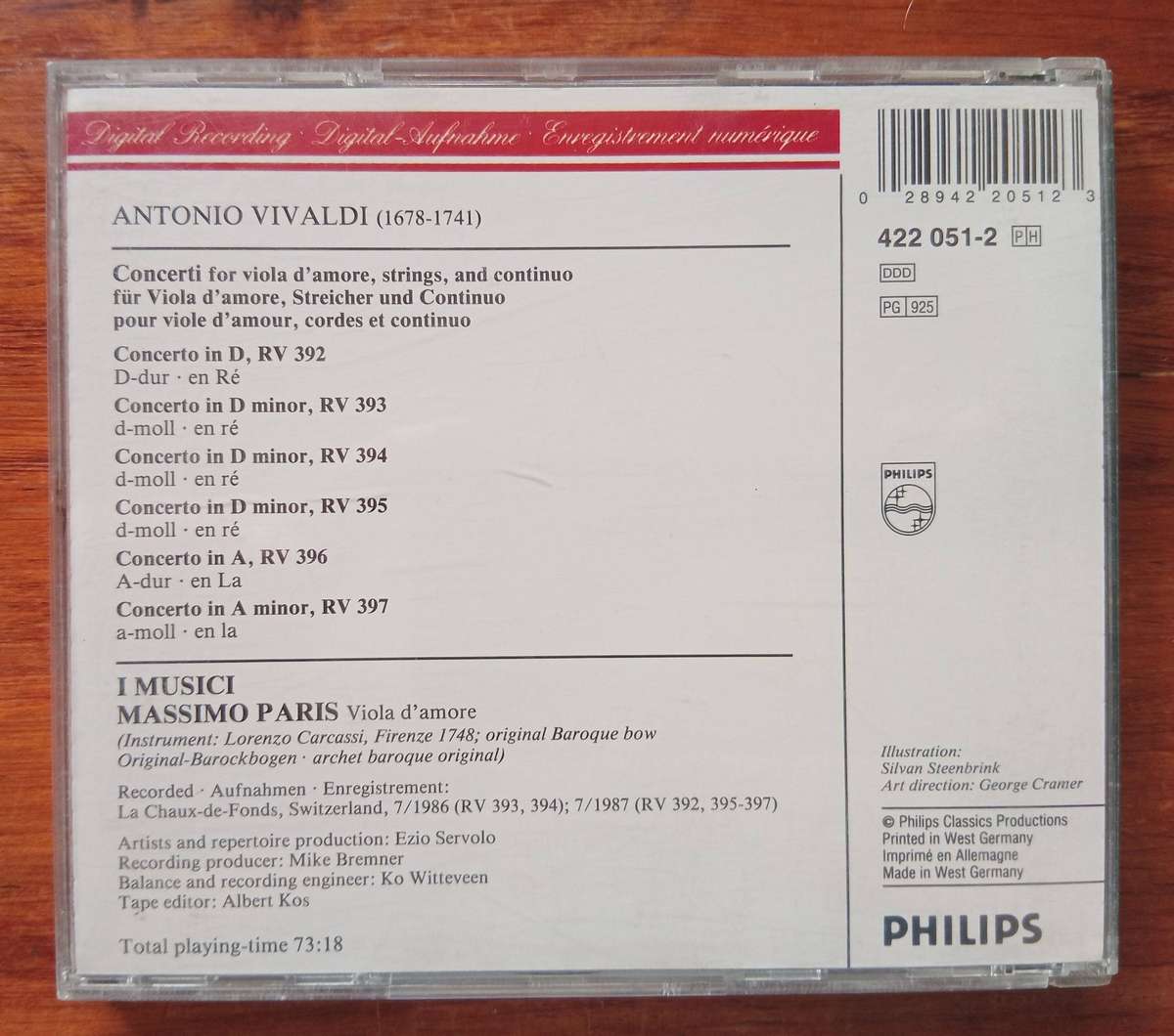 Vivaldi: Concertos for Viola D'Amore