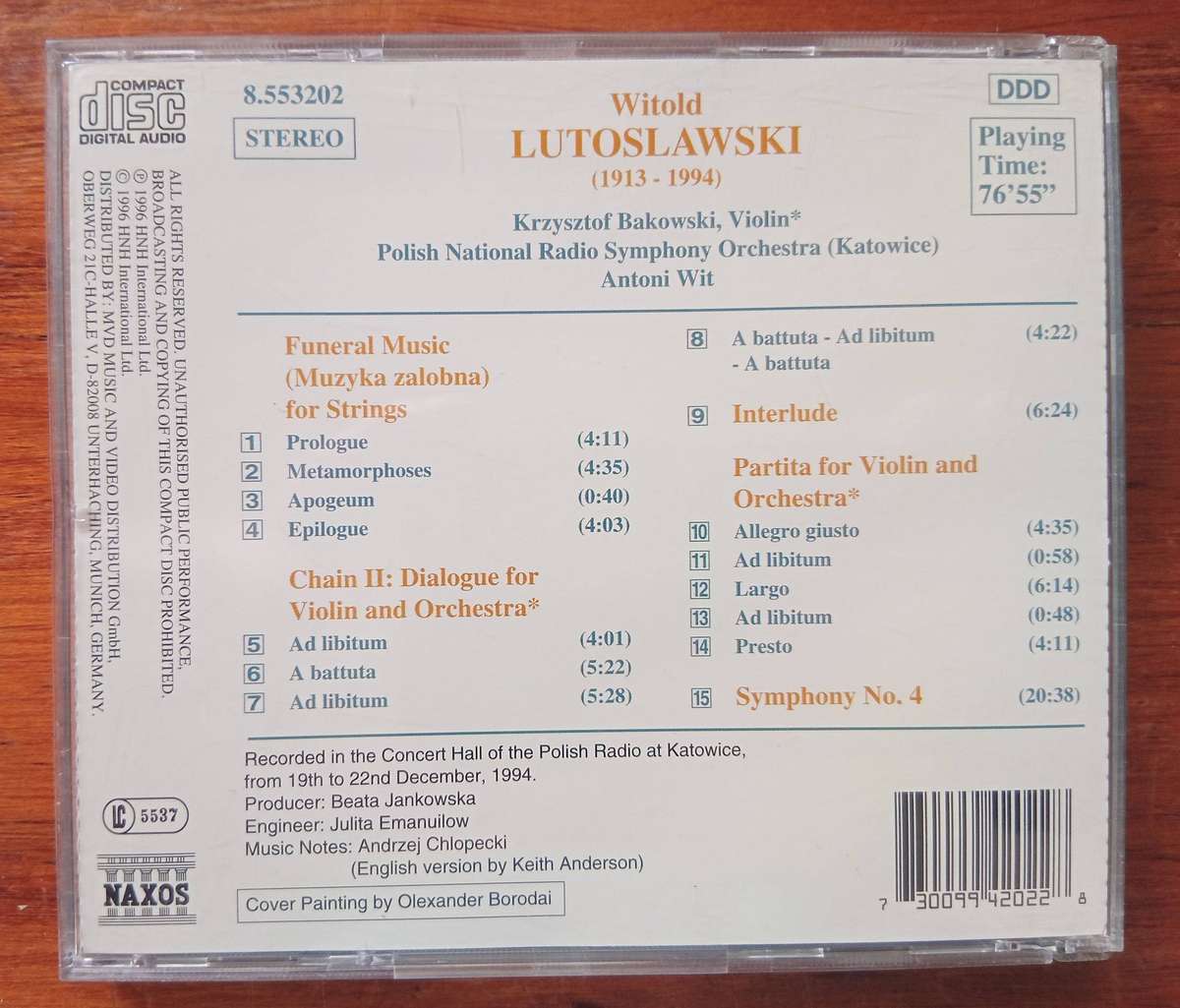 Lutoslawski: Symphony No 4, etc.
