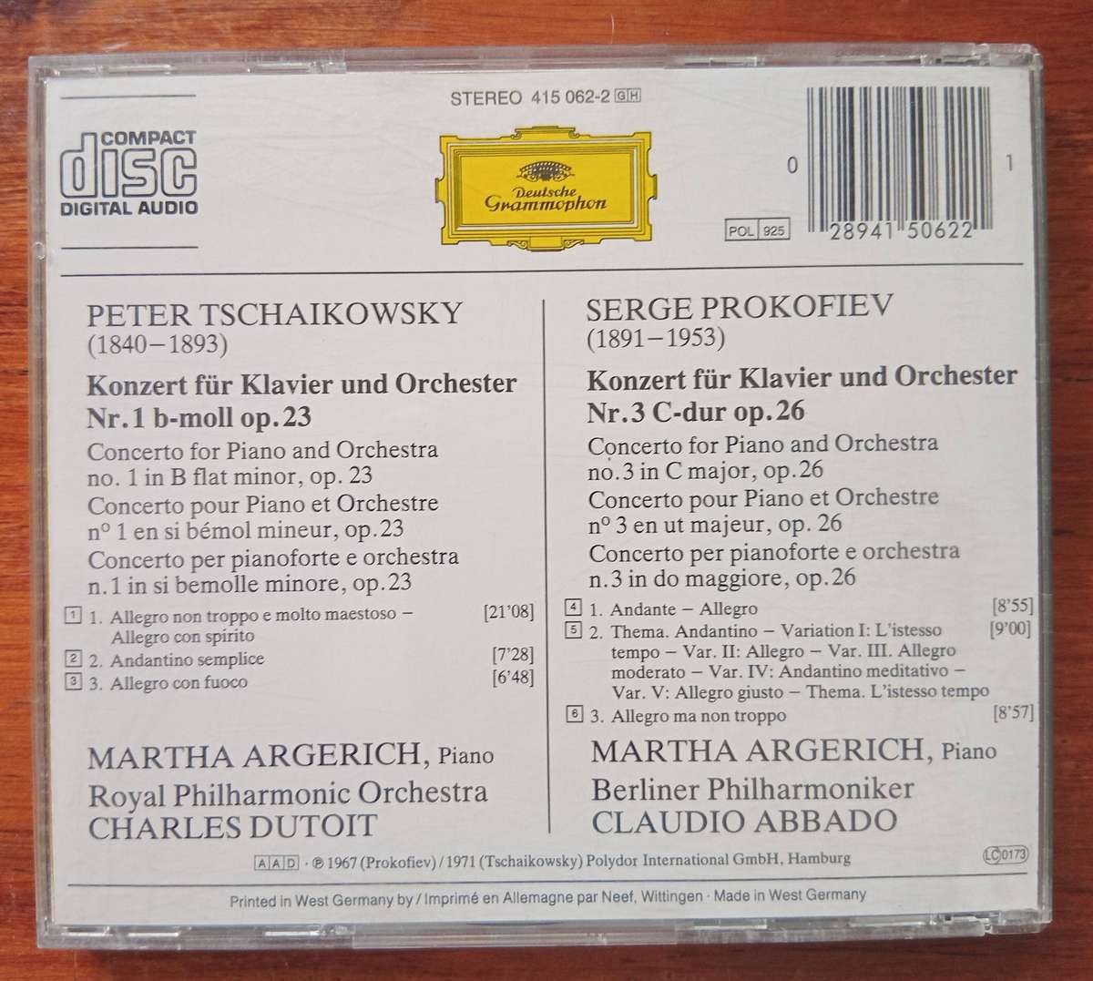 Tchaikovsky, Prokofiev: Piano Concertos (Argerich)