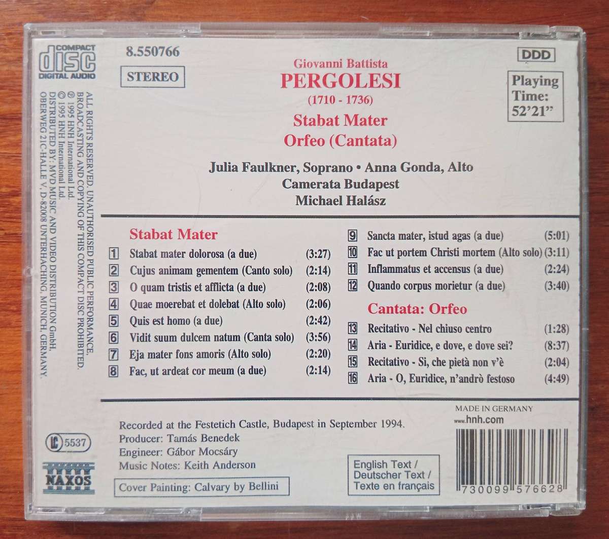 Pergolesi: Stabat Mater, Orfeo