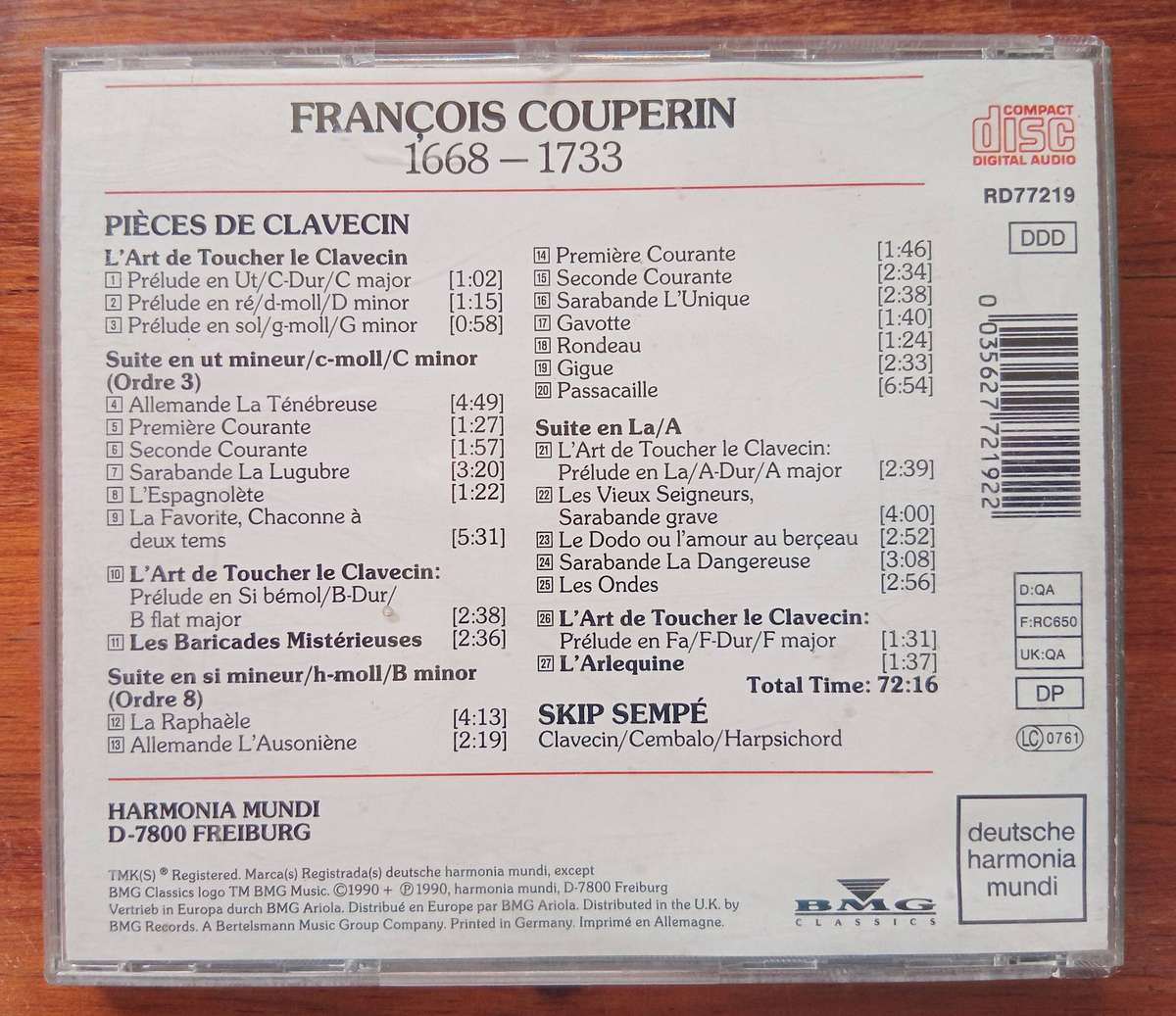 Couperin: Pieces de Clavecin