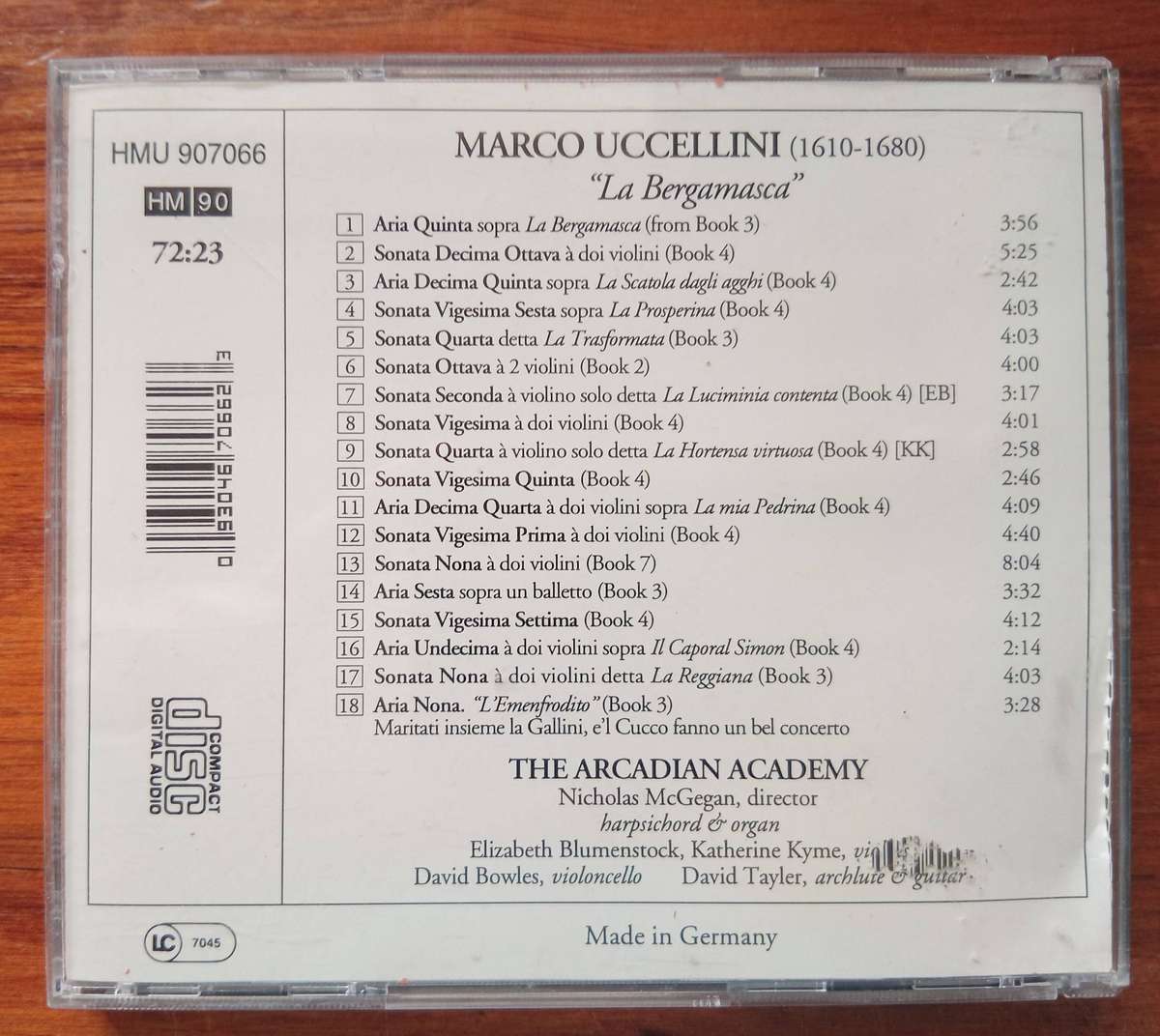 Uccellini: 'La Bergamasca'