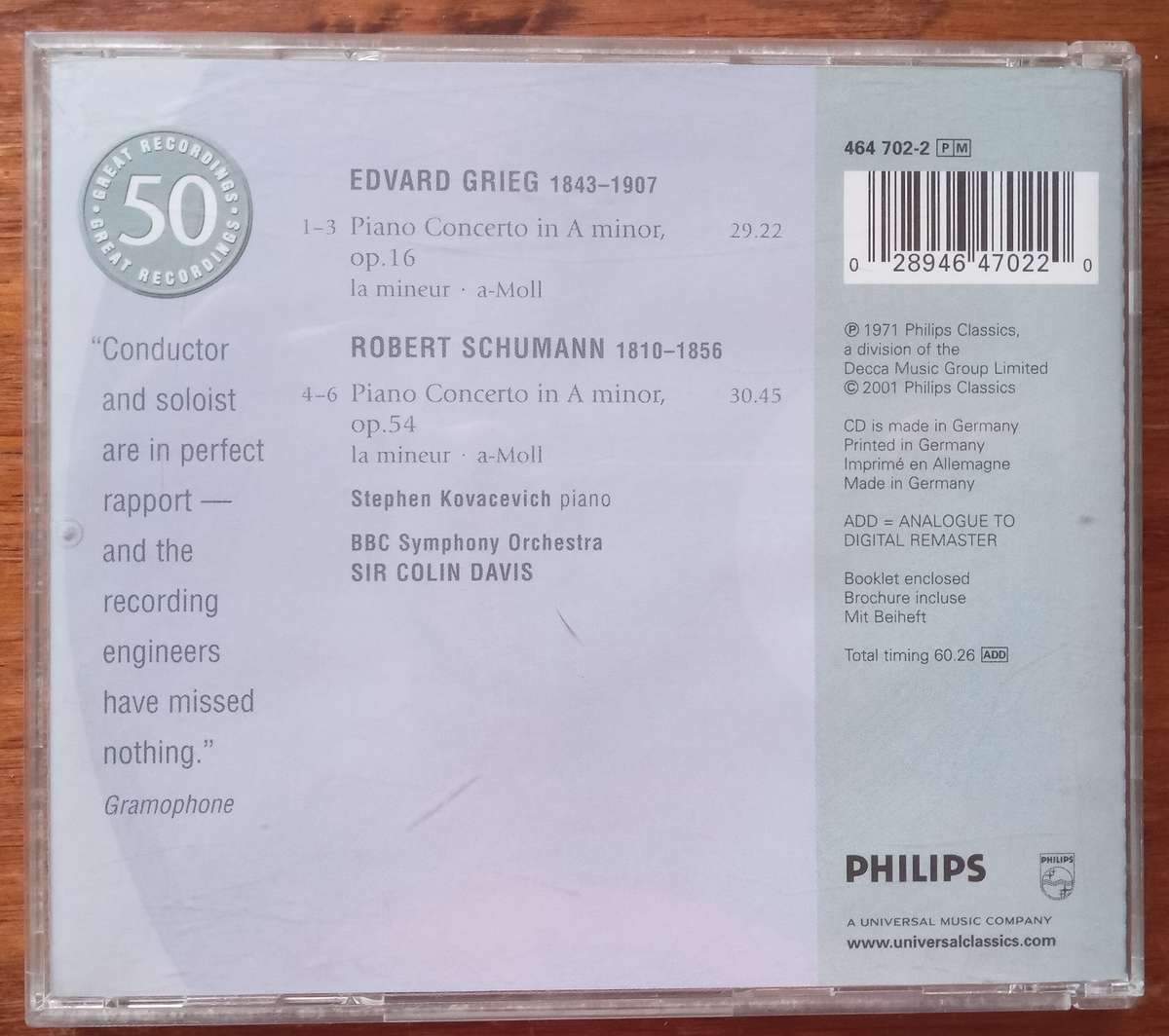 Grieg, Schumann: Piano Concertos (Kovacevich)