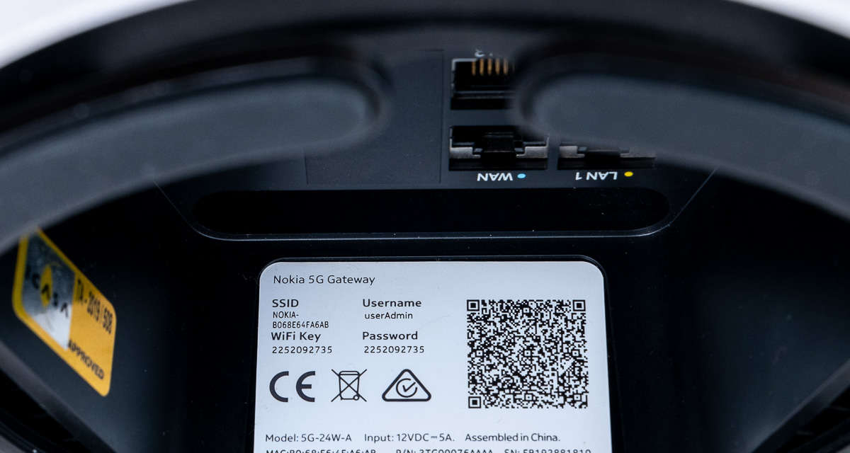 Unlocked Nokia Fastmile 5G Router (5G-04W-A)