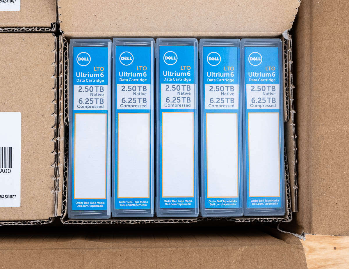Box of 20 x DELL LTO6 Ultrium 6 2.5TB/6.25TB Data Cartridge Tape Media