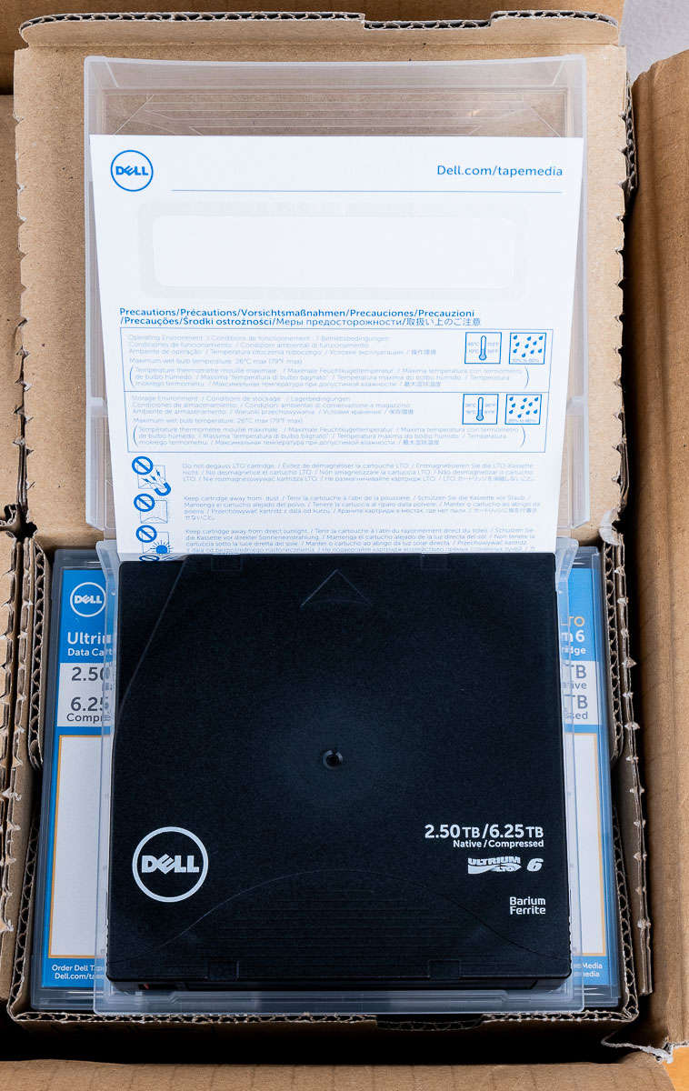 Box of 20 x DELL LTO6 Ultrium 6 2.5TB/6.25TB Data Cartridge Tape Media