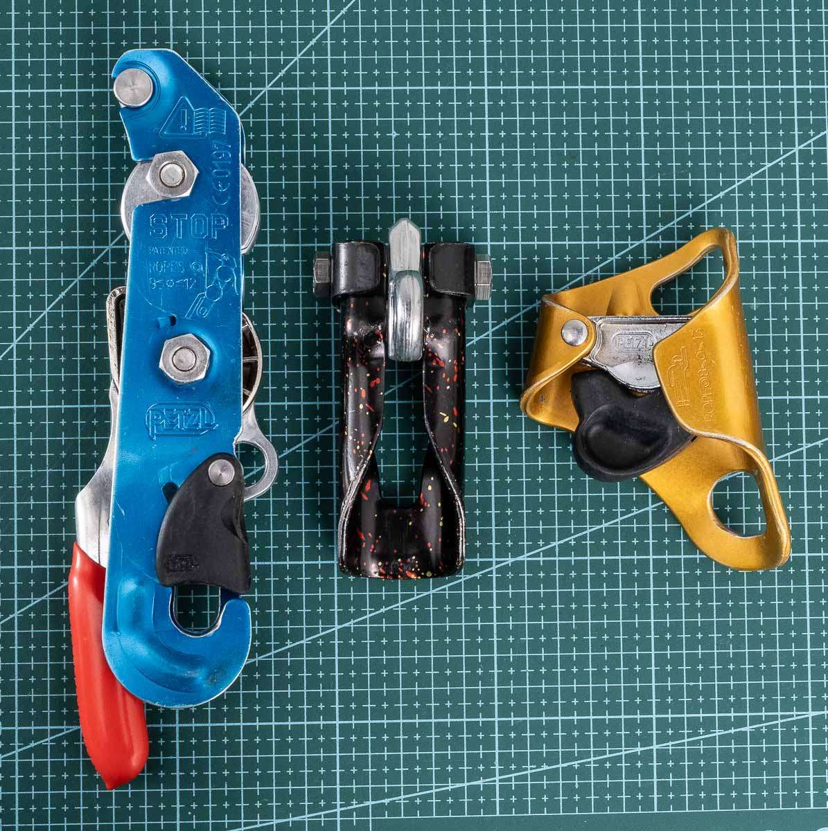 Rope Access Gear - Petzl Stop Descender * Petzl Shunt Backup Device * Petzl Croll L Chest Ascender