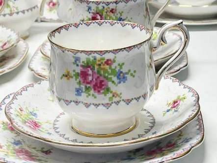Vintage Royal Albert Petit Point Trio x 2 Sets
