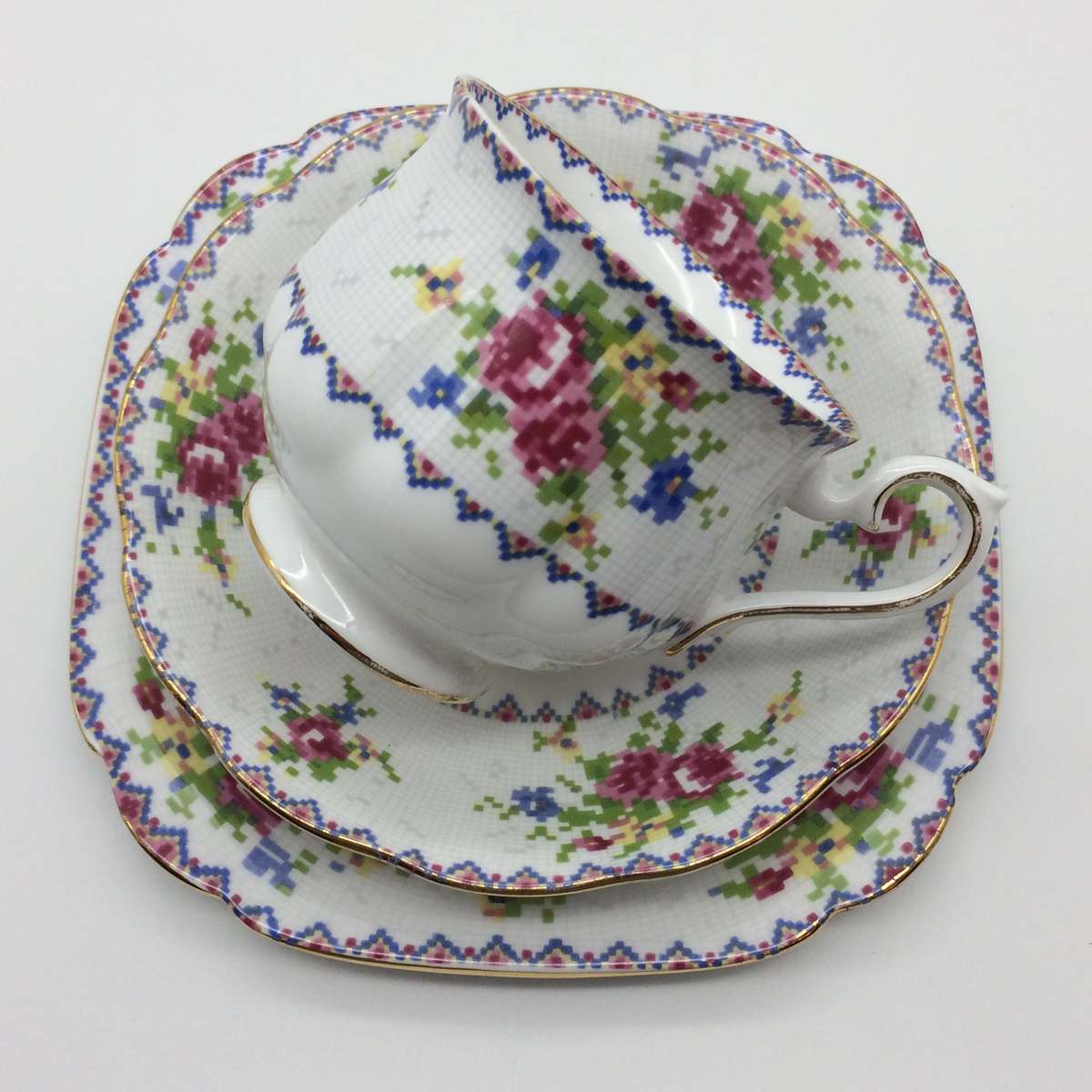 Vintage Royal Albert Petit Point Trio x 2 Sets