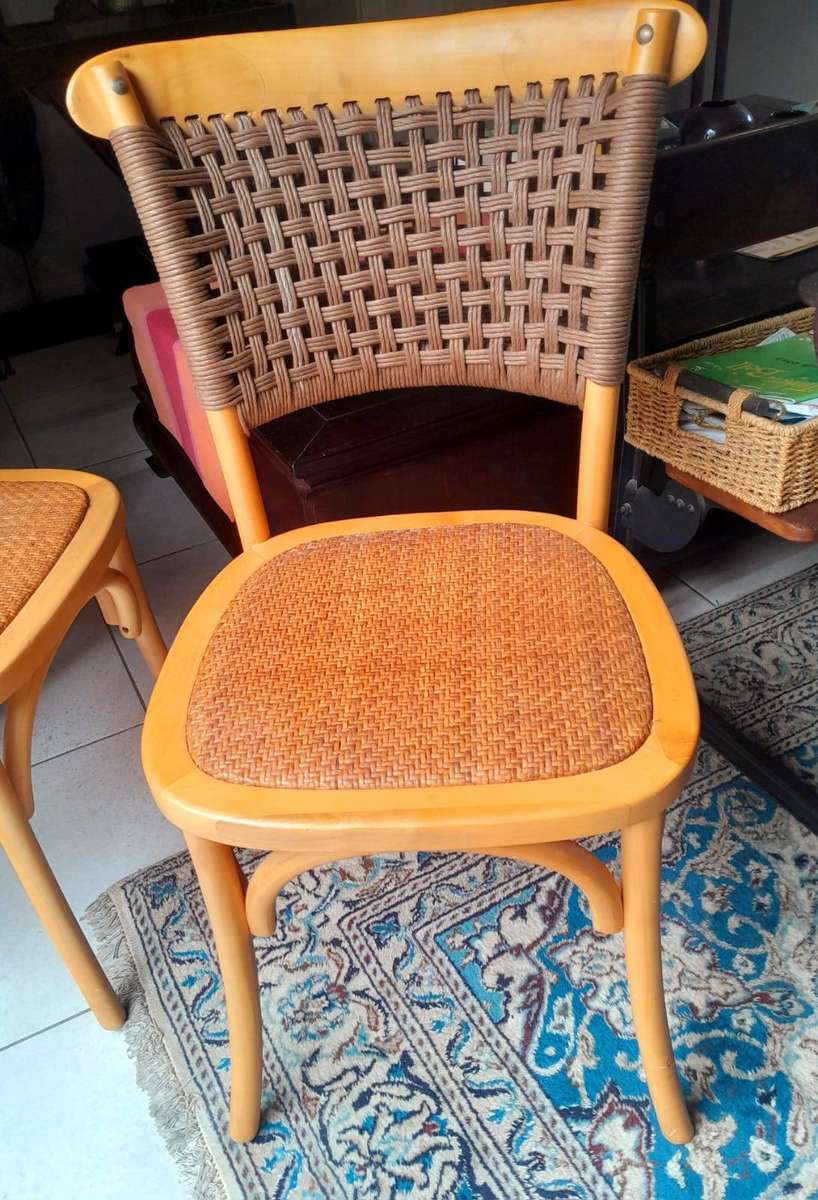 Whicker Backed Cane Chairs