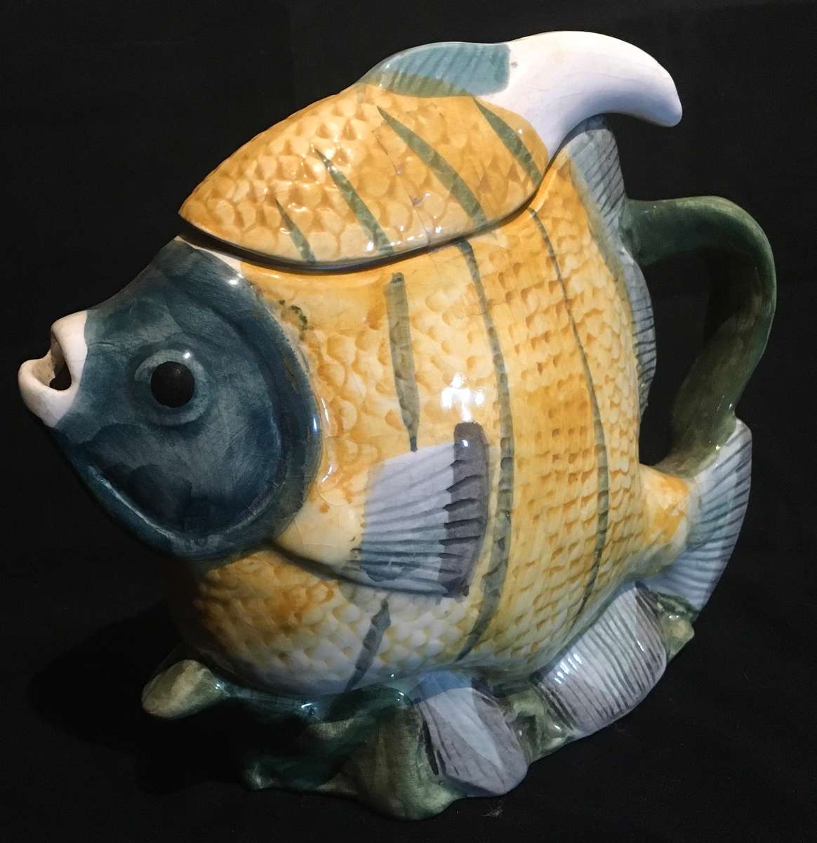 Vintage Tropical Fish Teapot