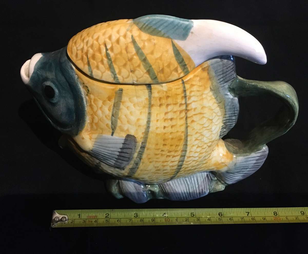 Vintage Tropical Fish Teapot
