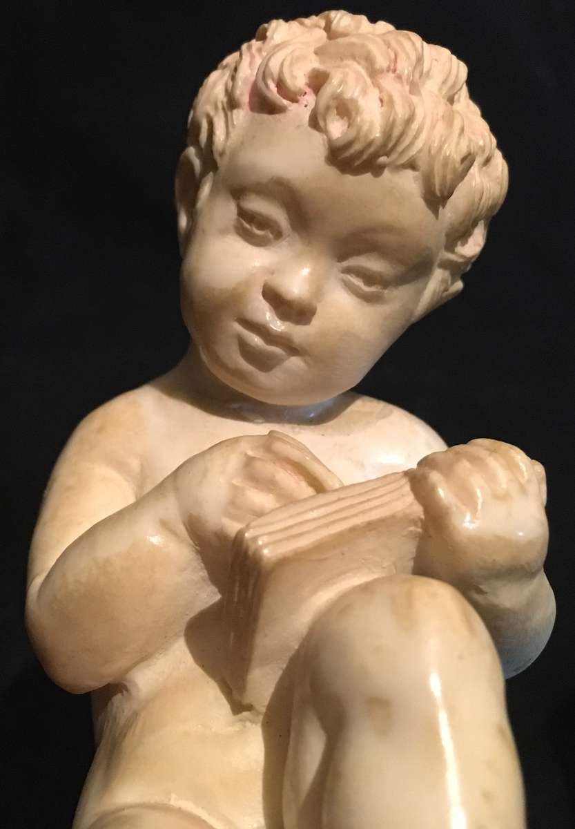 Le Ron Little Boy Reading  Figurine