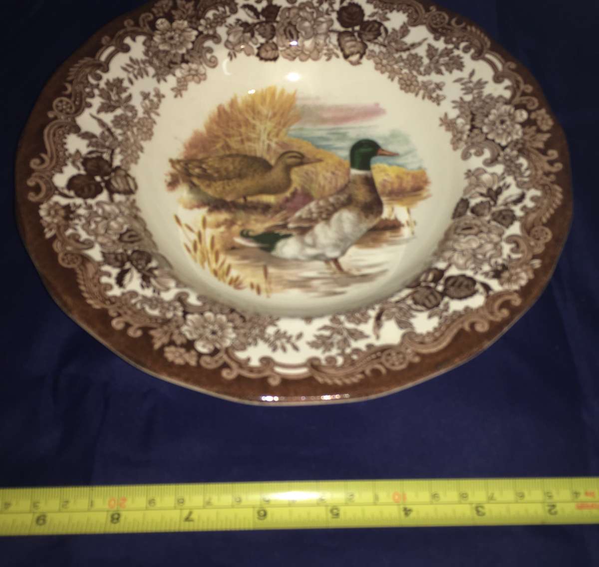 Royal Worcester Pallisy game series:  Mallard and Quail plates pair