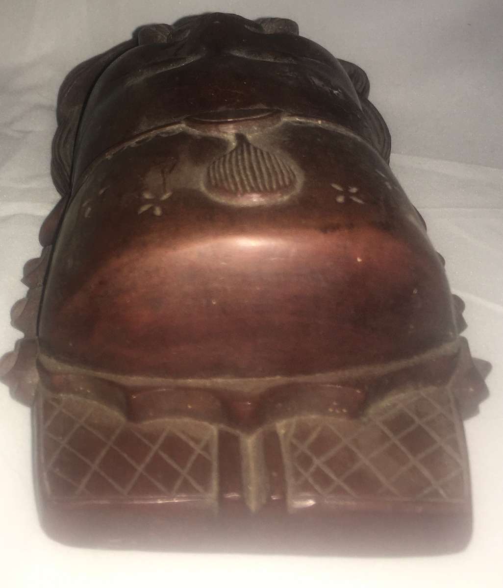 Wood - carved wall hanging - oriental man