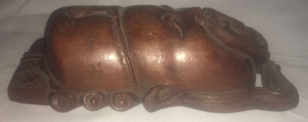 Wood - carved wall hanging - oriental man