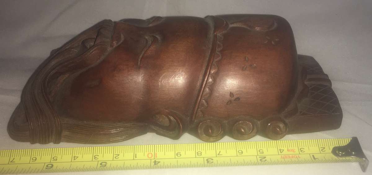 Wood - carved wall hanging - oriental man