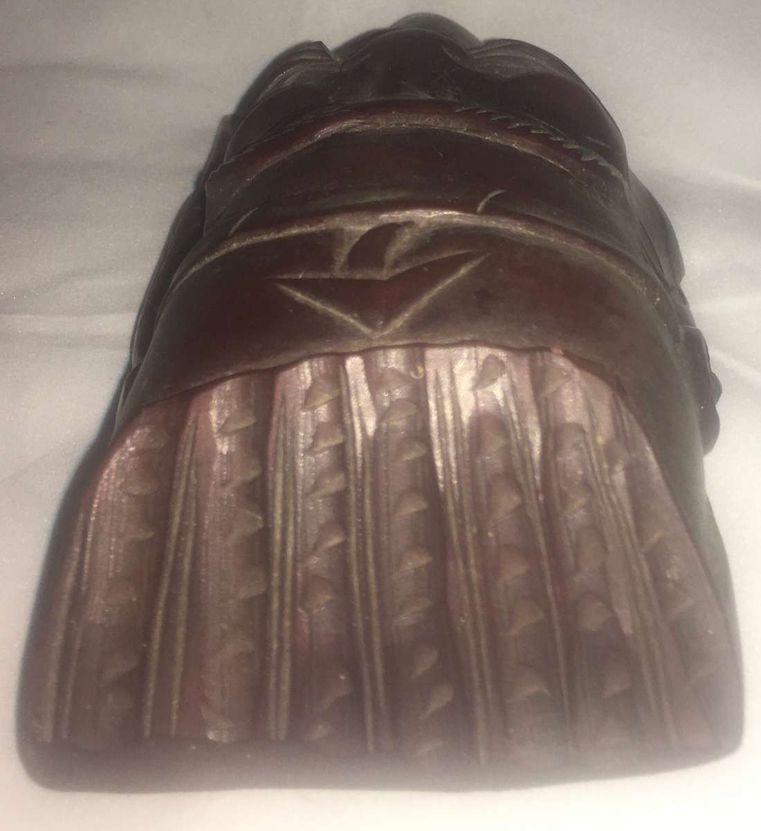 Wood - carved wall hanging - oriental man