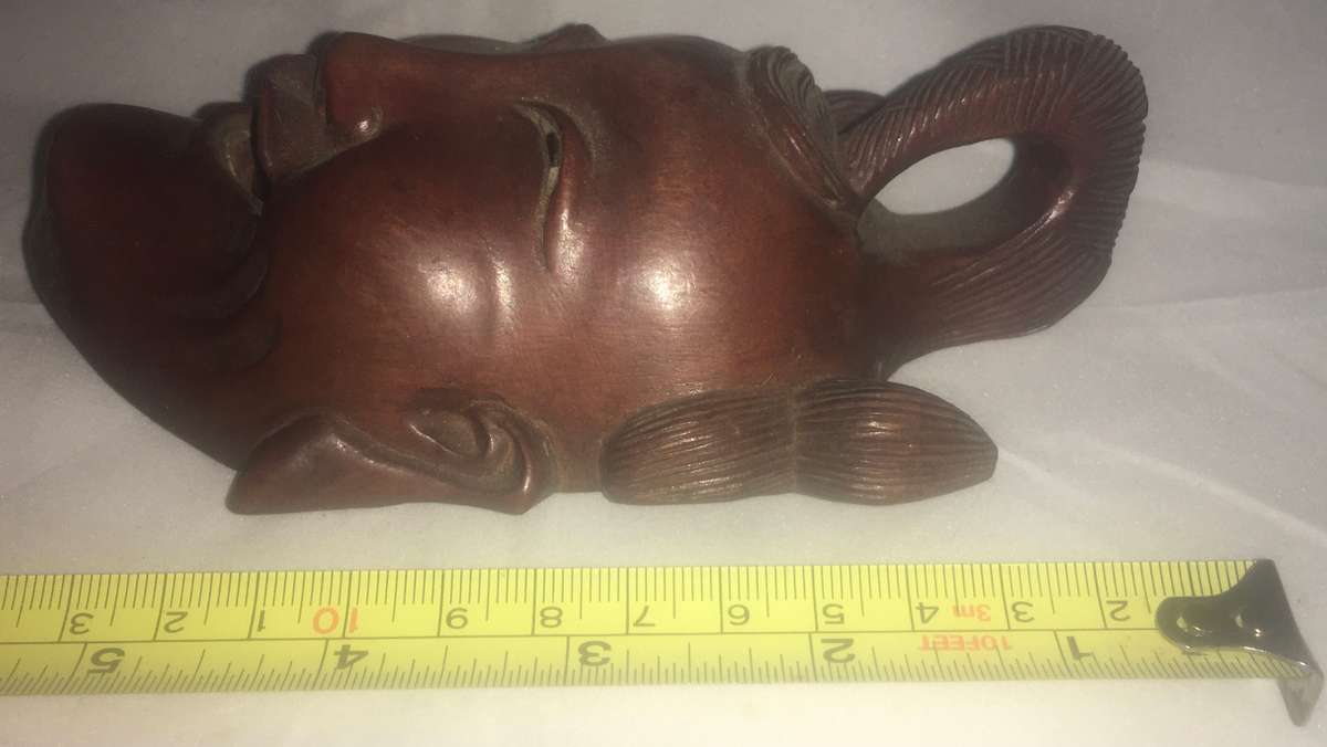 Wood - carved wall hanging - oriental man