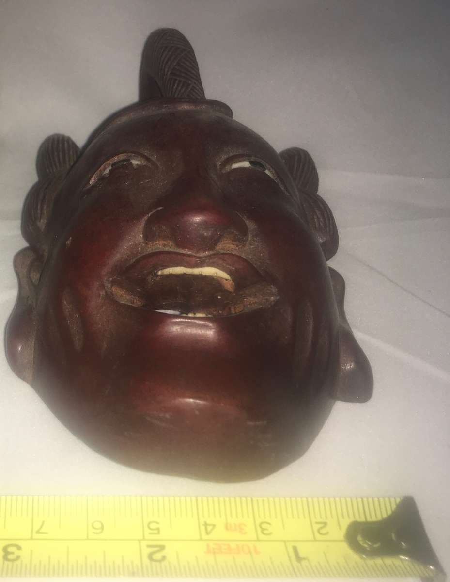 Wood - carved wall hanging - oriental man