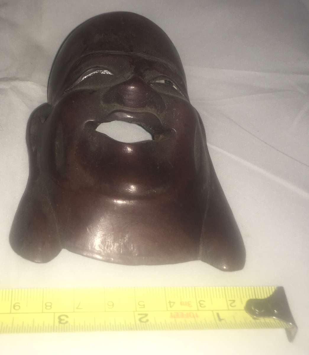 Wood - carved wall hanging - oriental man