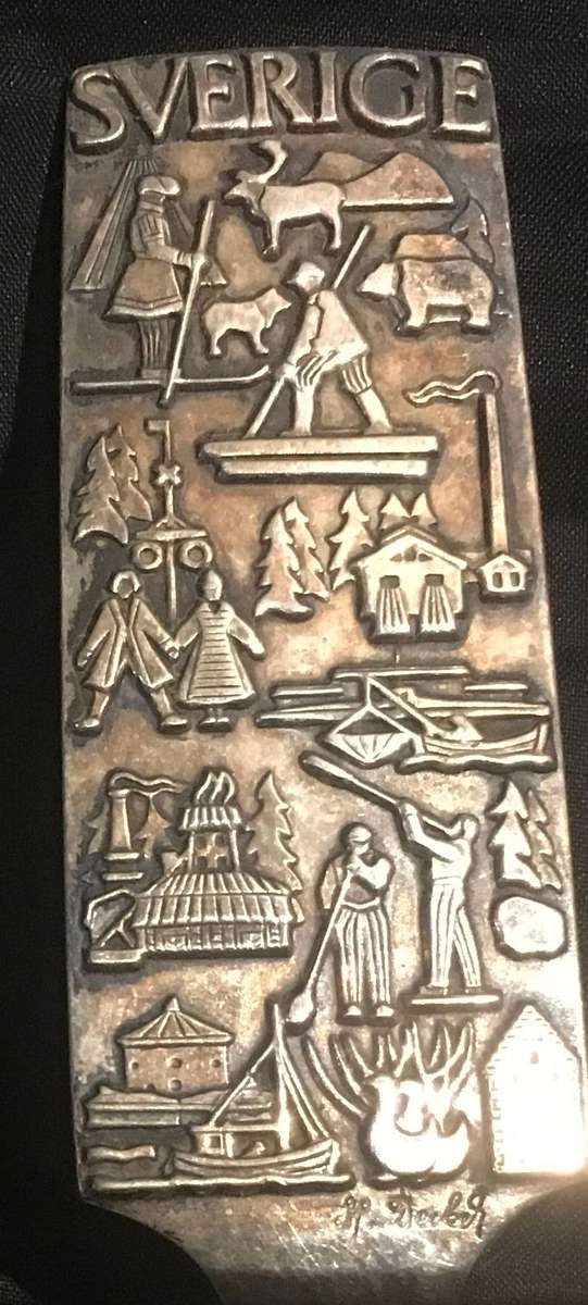 Silver-plated spoon from Sweden, produced by C.G. Hallberg,