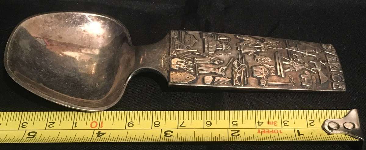 Silver-plated spoon from Sweden, produced by C.G. Hallberg,