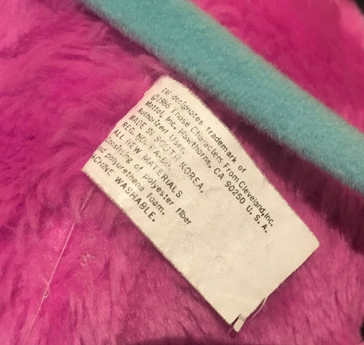 Vintage 1986 Mattel Popples Pink 12" Plush BC680