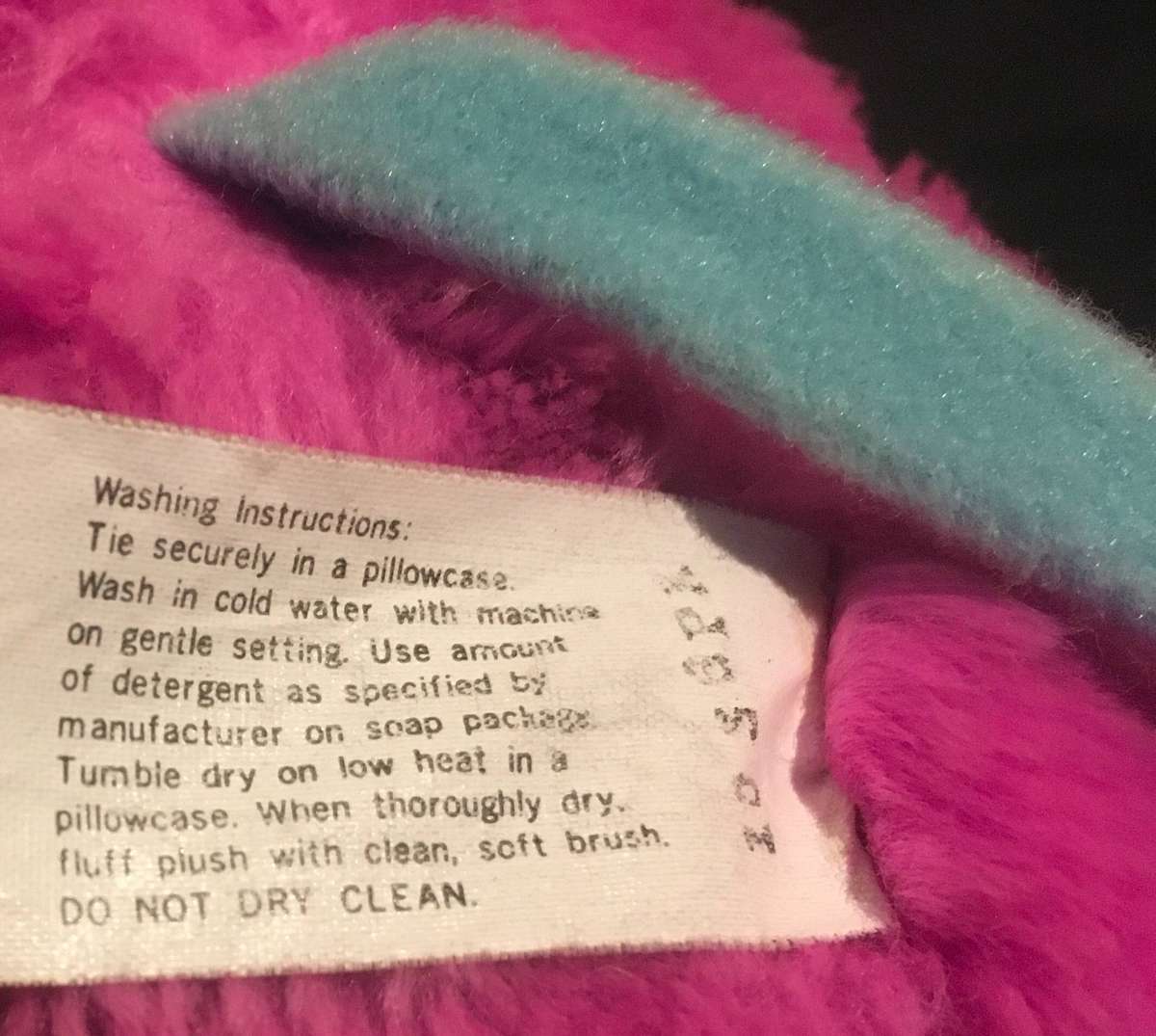 Vintage 1986 Mattel Popples Pink 12" Plush BC680