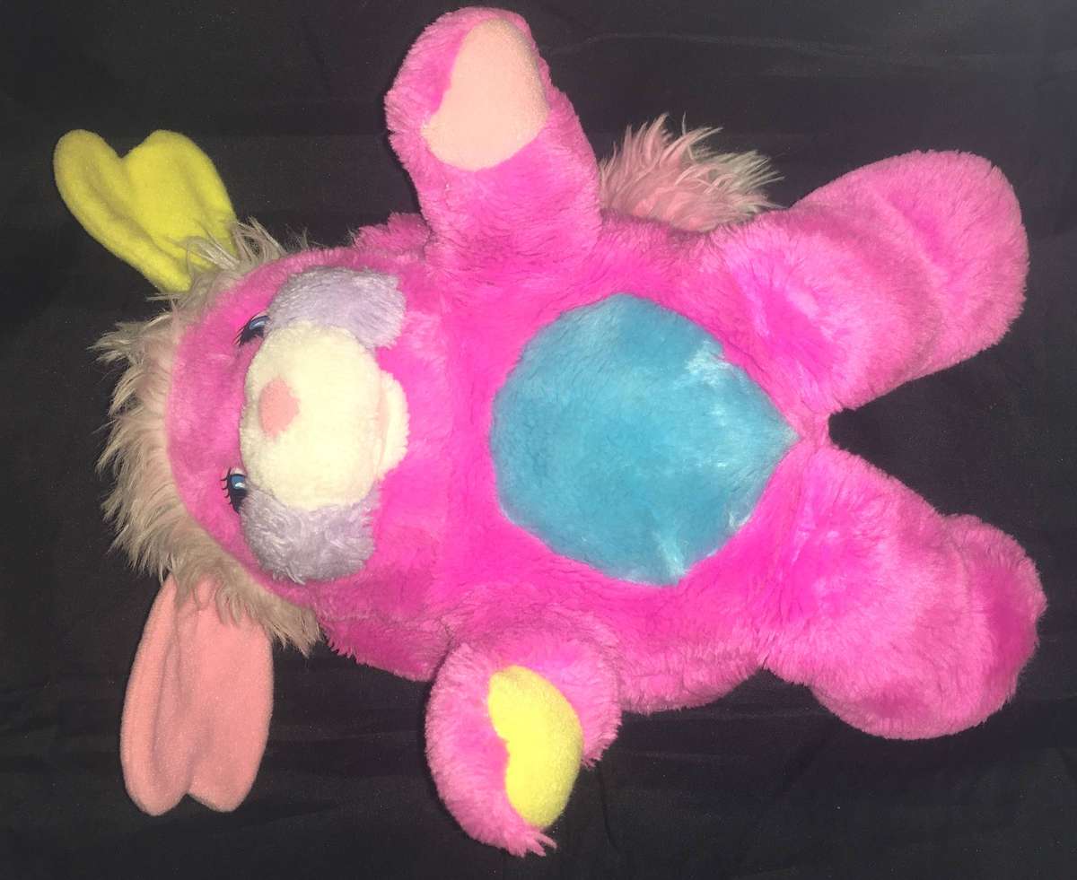 Vintage 1986 Mattel Popples Pink 12" Plush BC680