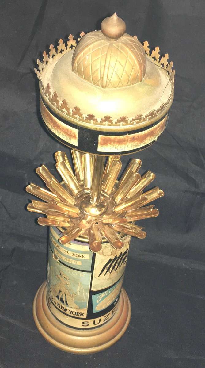 VINTAGE 1930's BRASS PARISIAN SUZE KIOSK CIGARETTE DISPENSER - ART DECO - FRENCH