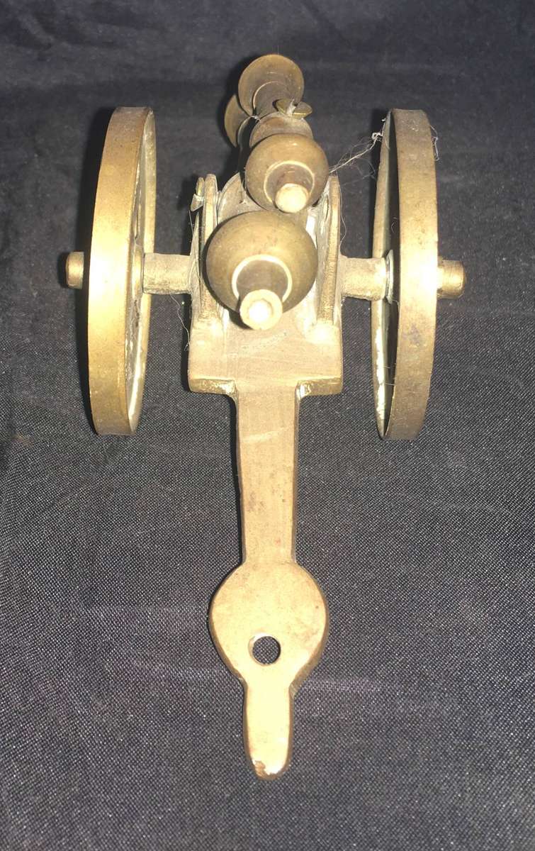 Brass cannon ornament