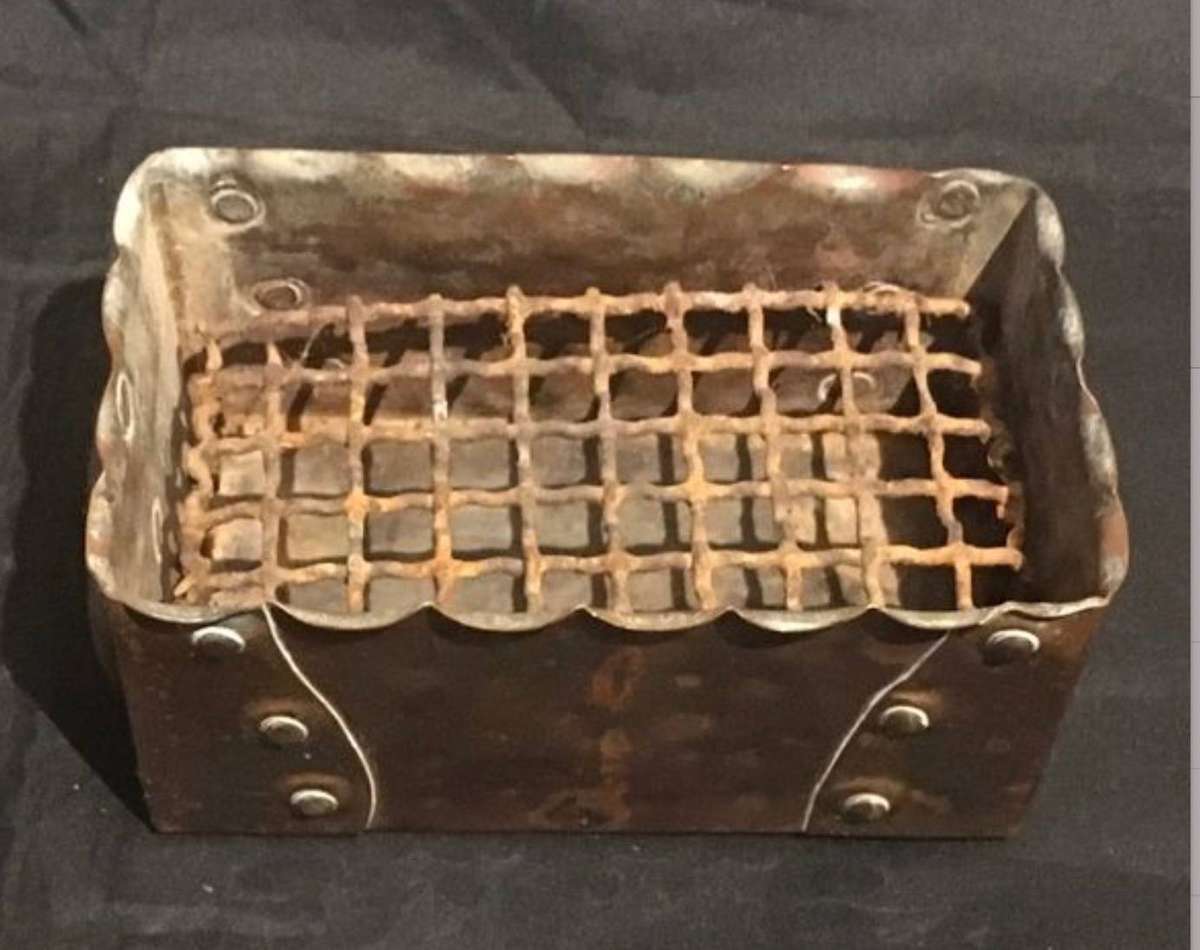 Copper flower log. Vintage