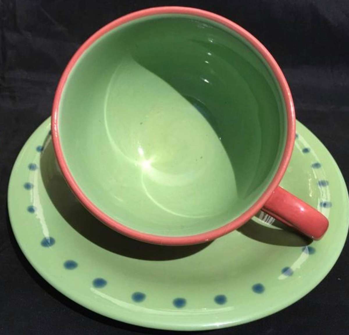 Woolworths stoneware cups and saucers set of 5 each